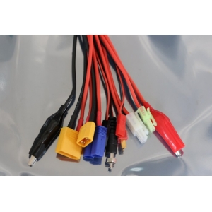 10 in 1 Multifunction Lipo Battery Charging Cable XT60/90 JST XT90, EC5 ,Tamiya JR/Futuba Plug Charger