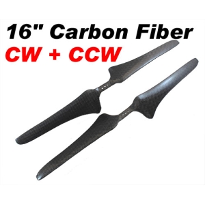 2 Pairs 16'' 1655 16*5.5 Carbon Fiber Propellers CW/CCW for quadcopter