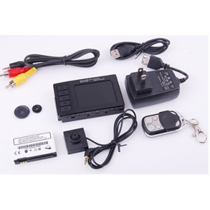 2.4G FPV wireless A/V receiver DVR and micro wired camera set