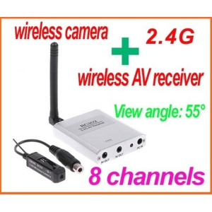 2.4G Wireless AV Receiver and Wireless Mini Camera CMOS