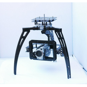 2 Axis Synchronous Belt Drive High Compatibility Aerial PTZ Glass Fiber Pan/Tilt/Zoom Camera Mount with 2pcs 360 degree Servos Soodohobby