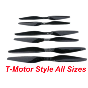 2 Pairs 1755 17inch T-Motor propeller 1755/17X5.5 T-Motor type Carbon Fiber CW/CCW for quadcopter Multicopter disc type motor two pair