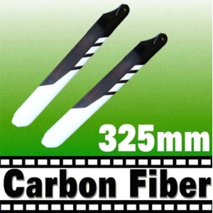 2 Pairs 325mm carbon fiber main blades 3D for 450 Class Helicopter Align oem factory WB style