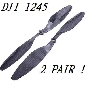 2 Pairs DJI 1245 DJI 12x4.5 Carbon Fiber Propellers CW/CCW for DJI Motors