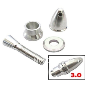 6pcsX 3.0mm Aluminum Bullet Propeller Adapter Holder for 3mm diameter shaft