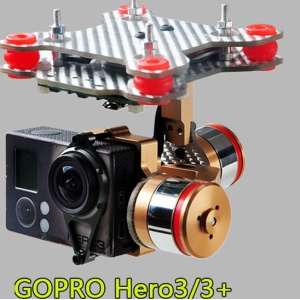 All-in-one HMG188  FPV Brushless Camera Mount Gimbal for Gopro Hero 3/3+ Suptig FPV Aerial Photography DJI Phantom Compatible