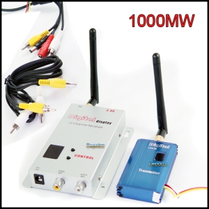 FPV 2.4G 1000mW Wireless AV Transmitter Receiver Set 12Ch A/V frequency