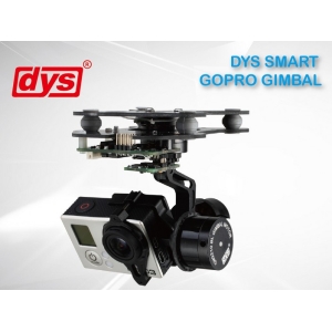 FPV DYS 3 Axis GoPro brushless camera gimbal set with motors and brushless controller for FPV aerial photography