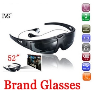 FPV Google IVS VG260 52inch LCD virtual screen video glass Portable virtual video glass for TV DVD iPhone PSP PS3 XBOX iPod MP4 AV IN