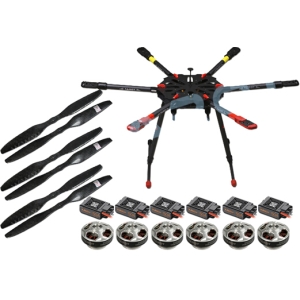 FPV Hexacopter Frame TAROT X6 Hex-Copter FPV Kit Combo V2 with motors, 50A esc and propellers