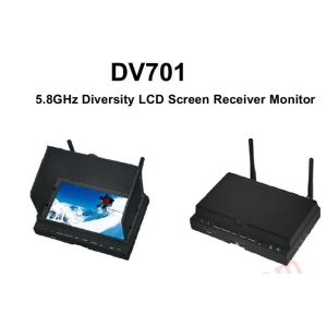 FPV Monitor with built-in battery DV701 5.8ghz 32ch FPV Receiver 7" HD 800*600P Monitor Wireless DVR w/ Battery