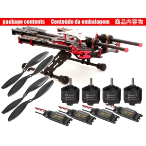 2015 New upgraded FPV quadcopter frame kit combo DAYA 550 Alien Carbon Fiber Folding Quad-copter Frame Kit combo with motors,esc and propellers and with new upgraded PCB board Black/Red