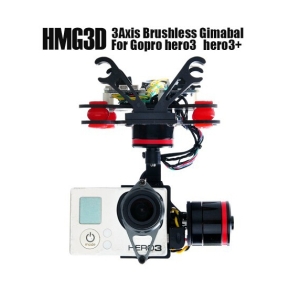 Gopro 4 Camera gimbal  FPV HMG3D 3-Axis Gopro Brushless Gimbal Camera Mount with Controller & Motor for Photography Compatible with GoPro 3/GoPro 4