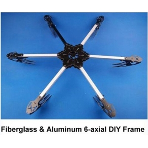 Hexa frame X600-6 Fiberglass & Aluminum RC 6-axial Copter folding type for MWC FF KK MK AQ50D