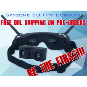 New FPV google glass 3D Skyzone SKY02 AIO 3D FPV Goggles