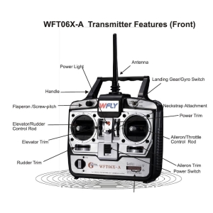 WFLY  WFT06X-A 6 Channel 2.4Ghz  Radio Controll Set Tx and Rx with Flaspeed Technology native 2.4G for quadcopter, multcopter,rc hobby model, car, boat