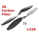 2 Pairs 12*3.8 Carbon Fiber Propellers CW/CCW for quadcopter