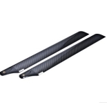 2 Pairs 325mm carbon fiber main blades 3D for RC Helicopter 450 Class Heli Black