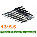 2 Pairs T-Motor 13*5.5/ T-Motor 1355 Carbon Fiber CW/CCW for quadcopter Multicopter