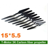 2 Pairs T-Motor 15*5.5/ T-Motor 1555 Carbon Fiber CW/CCW for quadcopter Multicopter