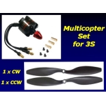 2 Sets Multicopter Motor EMax MT2213-935 Multicopter Motor/Prop Set for 3S with 1045 propellers for DJI Phantom 2212 Quadcopter F450 920kv