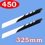 4 Pairs 325mm glass fiber main blades 3D for 450 class Heli and Trex 450 Se Xl V2