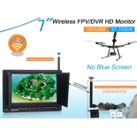 New 5.8G FPV 7 inch wireless FPV/DVR HD monitor with 5.8GHz receiver and DVR Function for Multicopter/DJI S800 FPV Monitor for aerial photography