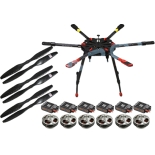 FPV Hexacopter Frame TAROT X6 Hex-Copter FPV Kit Combo V2 with motors, 50A esc and propellers