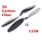 2 Pairs 12*3.8 Carbon Fiber Propellers CW/CCW for quadcopter