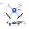 DualSky Hornet 460 Quadcopter PNP with 3-Axis flight control system Soodohobby