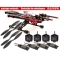 2015 New upgraded FPV quadcopter frame kit combo DAYA 550 Alien Carbon Fiber Folding Quad-copter Frame Kit combo with motors,esc and propellers and with new upgraded PCB board Black/Red