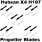 Hubsan X4 H107 Propeller Blade 5 Packs/Traxxas QR-1 Propellers 5 Pairs Included mini quad UFO Propellers/Blades also for DIY mini quad